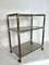 Italian Brass and Wood 3-Shelf Trolley or Bar Cart by Tommaso Barbi, 1970s 3