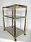Italian Brass and Wood 3-Shelf Trolley or Bar Cart by Tommaso Barbi, 1970s, Image 9