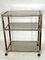 Italian Brass and Wood 3-Shelf Trolley or Bar Cart by Tommaso Barbi, 1970s, Image 13