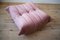 Fauteuil et Pouf Togo en Velours Perlé Rose par Michel Ducaroy pour Ligne Roset 4