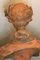 Carved Female Bust, 19th Century, Limestone Sculpture with Terracotta Finish 6