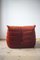 Vintage Amber Corduroy Togo Lounge Chair and Pouf Set by Michel Ducaroy for Ligne Roset, 1973, Set of 2 5