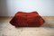 Vintage Amber Corduroy Togo Lounge Chair and Pouf Set by Michel Ducaroy for Ligne Roset, 1973, Set of 2 9