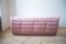 Pink Pearl Velvet Togo 2- and 3-Seat Sofa by Michel Ducaroy for Ligne Roset, Set of 2 10
