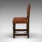 Antique English Leather and Oak Dining Chairs, 1910s, Set of 6 4