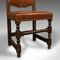Antique English Leather and Oak Dining Chairs, 1910s, Set of 6, Image 10