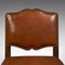 Antique English Leather and Oak Dining Chairs, 1910s, Set of 6, Image 9