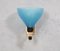 Murano Blown Blu Glass and Brass Wall Light in Style of Vistosi, 1980s 7