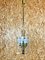 Large Mid-Century Chandelier Pendant Lamp in Glass & Chrome from Limburg 1