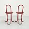 Red Dafne Folding Chairs by Gastone Rinaldi for Thema, 1970s, Set of 2 5