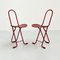 Red Dafne Folding Chairs by Gastone Rinaldi for Thema, 1970s, Set of 2 1