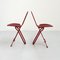 Red Dafne Folding Chairs by Gastone Rinaldi for Thema, 1970s, Set of 2 2