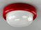 Mid-Century Space Age Ceiling Flush Mount in Glass, 1970s, Image 1