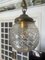Arto Deco Ceiling Lamp in Bronze and Carved Glass, 1920s 2
