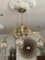 Lámpara de techo Arto Deco de bronce y vidrio tallado, años 20, Imagen 7