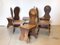 Rustic Wooden Chairs, 1960s, Set of 6 3