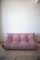 Pearl Pink Velvet Togo Corner Chair, 2- and 3-Seat Sofa by Michel Ducaroy for Ligne Roset, Set of 3, Image 5