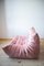 Pearl Pink Velvet Togo Corner Chair, 2- and 3-Seat Sofa by Michel Ducaroy for Ligne Roset, Set of 3 6