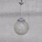 Lámpara colgante Art Déco de vidrio grabado y metal, Imagen 1