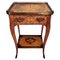 Louis XVI Style Nightstand in Walnut with Legs and Drawer 1
