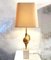 Tischlampe aus vergoldeter Bronze in Muschel-Optik & Marmor von Maison Charles 1