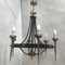 Forged Metal and Brass Chandelier, 1950s 1