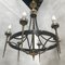 Forged Metal and Brass Chandelier, 1950s 26