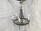 Lámpara de araña de metal forjado y latón, años 50, Imagen 9