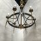 Forged Metal and Brass Chandelier, 1950s 22