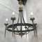 Forged Metal and Brass Chandelier, 1950s 11