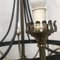 Lámpara de araña de metal forjado y latón, años 50, Imagen 13