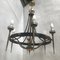 Forged Metal and Brass Chandelier, 1950s 27