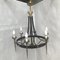 Forged Metal and Brass Chandelier, 1950s 21