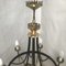 Forged Metal and Brass Chandelier, 1950s 3