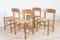 J39 Folkchairs Chairs by Børge Mogensen for FDB Møbler, 1960s, Set of 4, Image 1