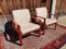 Danish Teak and Wool Easy Chairs, 1960s, Set of 2 3