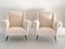 Mid-Century Italian Armchairs with Boucle Upholstery and Brass Feet, 1970s, Set of 2 16