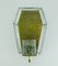 Mid-Century Geometric A 606 Wall Lamps in Glass and Brass from Glashütte Limburg, Set of 2 10