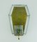 Mid-Century Geometrische A 606 Wandlampen aus Glas & Messing von Glashütte Limburg, 2er Set 10