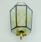 Mid-Century Geometric A 606 Wall Lamps in Glass and Brass from Glashütte Limburg, Set of 2, Image 13