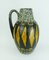 Fat Lava Glasierte Keramik Nr. 279-38 Vase in Schwarz, Weiß & Ocker von Scheurich 1
