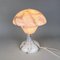 Vintage Marbled Glass Mushroom Table Lamp, 1930s 5