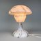 Lámpara de mesa hongo vintage de vidrio marmolado, años 30, Imagen 3