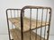 Vintage Industrial Iron and Wood Shelves on Wheels 5