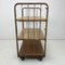Vintage Industrial Iron and Wood Shelves on Wheels, Image 3