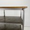 Vintage Industrial Brushed Steel Shelves with Wooden Top, Image 8