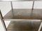 Vintage Industrial Brushed Steel Shelves with Wooden Top, Image 9