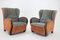 Large Wing Chairs, Czechoslovakia, 1940s, Set of 2, Image 4