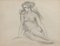 Guillaume Dulac, Portrait of Seated Nude, 1920s, Pencil Drawing, Framed 2