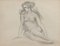 Guillaume Dulac, Portrait of Seated Nude, 1920s, Pencil Drawing, Framed, Image 2